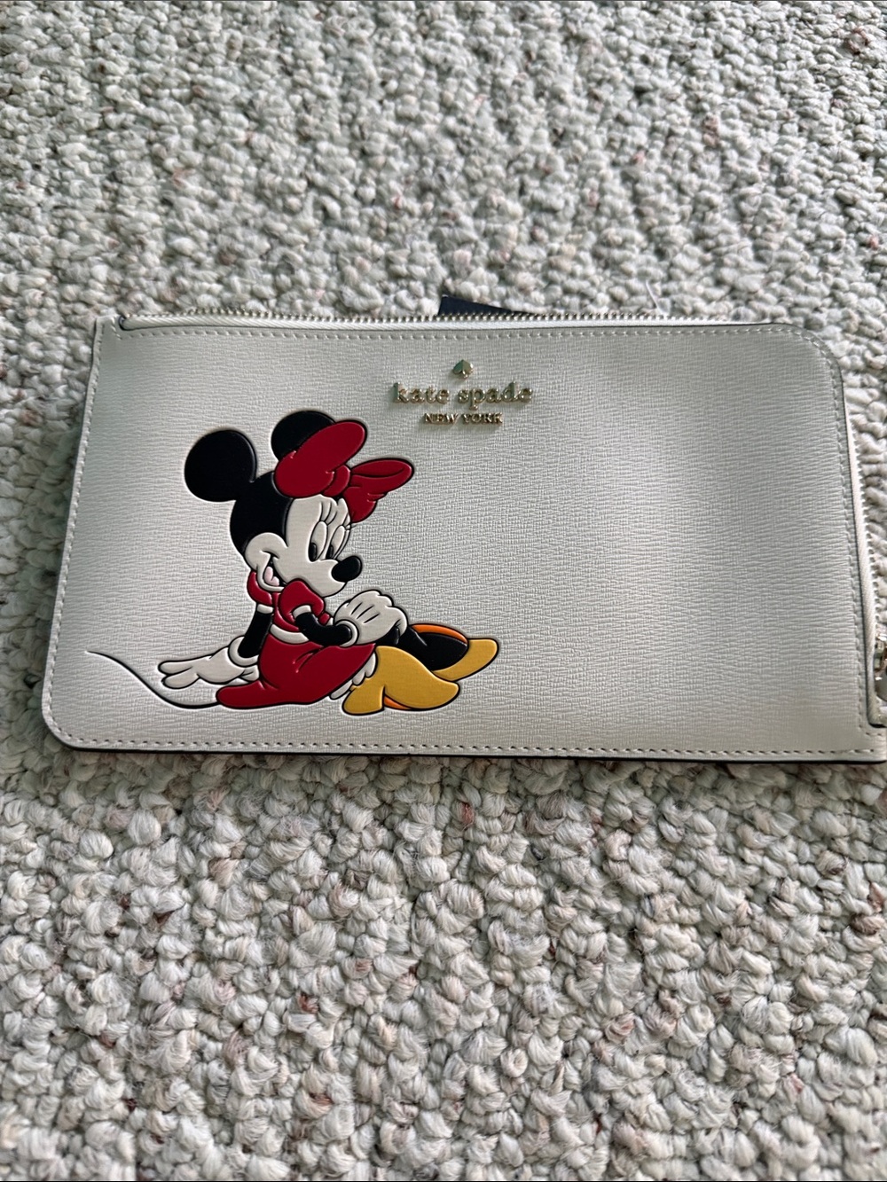 Kate Spade New York X Cream Minnie Mouse Zip Clutch